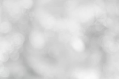 Arkaplan için soyut bulanık gri renk, Görüntü festivali ışıkları açık hava kutlaması ve kazanan için zarif beyaz bokeh odaklı dekoratif tasarım.