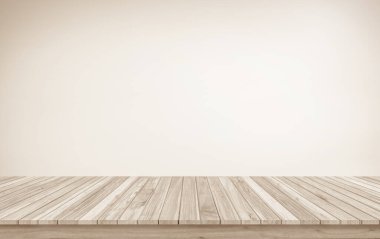 Ahşap teras. Bulanık ve Noel arkaplan kavramı. Ahşap beyaz masa üstü perspektifi ürün görüntüleme montajı için ışık ve dağ bulanık arkaplan görüntüsü ile gökyüzünün doğal önünde.