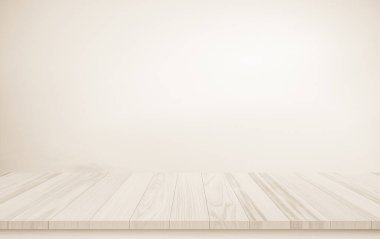 Ahşap teras. Bulanık ve Noel arkaplan kavramı. Ahşap beyaz masa üstü perspektifi ürün görüntüleme montajı için ışık ve dağ bulanık arkaplan görüntüsü ile gökyüzünün doğal önünde.