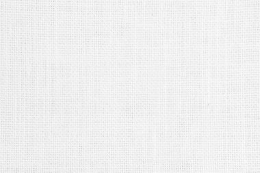 Jute hessian çuval bezi bezi bez örgü desen arkaplan açık beyaz boş renk. Kumaş perde desenli gazlı bez. Doğal keten ve pamuk kumaş, dekorasyon için temizdir..