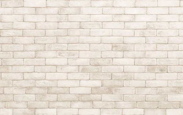 乳白色和砖墙纹理背景 砖瓦和石板地板背景室内设计家庭式老式图案用混凝土不均匀的米色砖堆砌装饰 — 图库照片