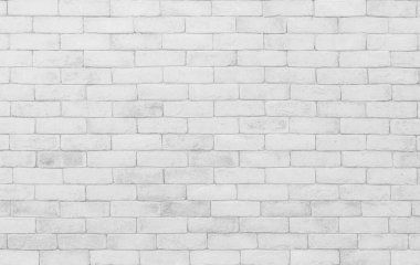 White grunge brick wall texture background for stone tile block painted in grey light color wallpaper modern interior and exterior and room backdrop design clipart