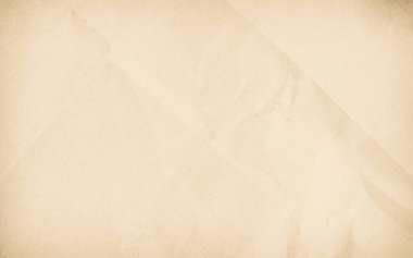 Arka plan olarak Kahverengi geri dönüştürülmüş zanaat kağıt dokusu. Krem kağıt doku, Eski vintage sayfa veya grunge vinyet. Desen kaba sanat grunge mektup buruşturulmuş. Metin için kopyalama alanı olan hardboard.