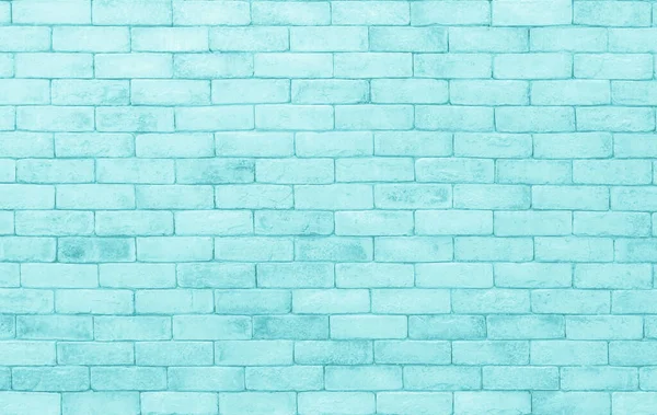 墙纸背景为蓝砖混凝土石材质感 砖墙和砂石中的灰泥色调复古 浅青色 水泥质感薄荷绿色图案抽象墙设计 — 图库照片
