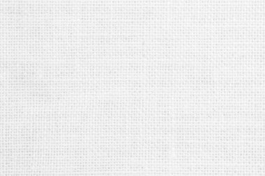 Fabric canvas woven texture background in pattern light white color blank. Natural gauze linen, carpet wool and cotton cloth textile textured as clean empty for decoration text. Grey sack material.