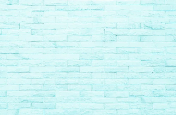 Blue brick concrete stone texture for background in wallpaper. Brick wall and sand stone in plaster of tone vintage. Pattern abstract wall of light cyan color, cement texture mint green for design.