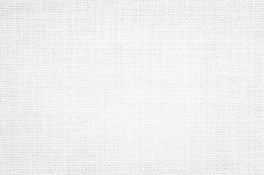 Fabric canvas woven texture background in pattern light white color blank. Natural gauze linen, carpet wool and cotton cloth textile textured as clean empty for decoration text. Grey sack material.