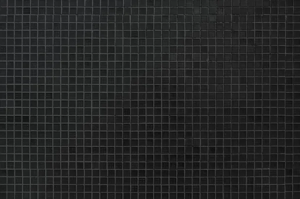 Sötét Fekete Kerámia Fal Chequered Padló Csempe Mozaik Háttér Fürdőszobában — Stock Fotó