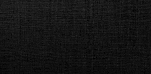 黑色麻绳纹理背景 染发水黑布墙纸 天然的乡村麻布帆布面料质感 天然老式亚麻布裙编织 旧棉地毯背景 — 图库照片