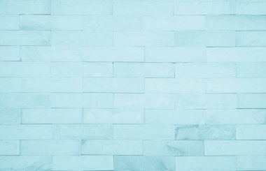 Modern mavi tuğla duvar arkaplan fotoğrafının ayrıntıları. Beyaz renkli duvar kağıdı ile boyanmış taş kiremit bloğu için mavi tuğla duvar dokusu modern iç ve dış plan tasarımı.