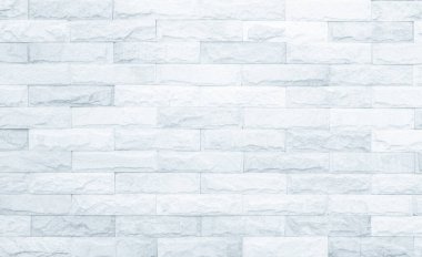 Modern beyaz tuğla duvar arkaplan fotoğrafının ayrıntıları. Gri renkli duvar kağıdı ile boyanmış taş kiremit bloğu için beyaz tuğla duvar dokusu modern iç ve dış tasarım ve fon tasarımı.