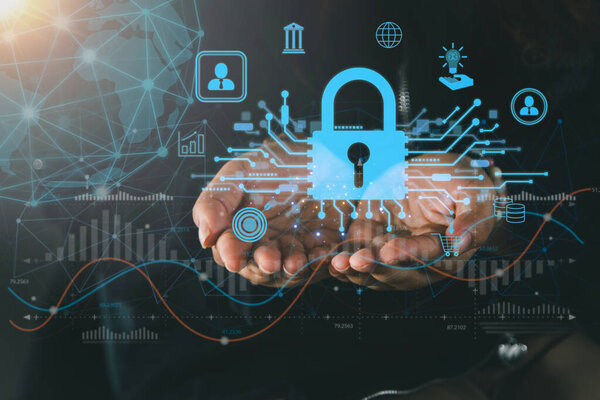 Ai technology. Business using network connection technology, share data, artificial intelligence by enter information command prompt for generates something, Futuristic tech transformation concept.