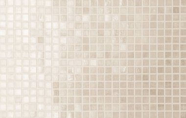 Cream light ceramic wall and floor tiles mosaic background in bathroom and kitchen. Design pattern geometric with grid wallpaper texture decoration pool. Simple seamless abstract surface clean.