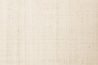 Kahverengi çuval bezi dokuma dokusu doğal desende. Jute hessian çuval bezi, açık bej krem rengi boş keten arkaplan. Kumaş ipliği kumaş dokuması. Organik kumaş..