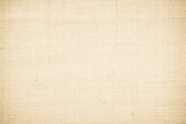 Kahverengi çuval bezi dokuma dokusu doğal desende. Jute hessian çuval bezi, açık bej krem rengi boş keten arkaplan. Kumaş ipliği kumaş dokuması. Organik kumaş..