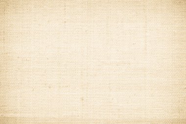 Kahverengi çuval bezi dokuma dokusu doğal desende. Jute hessian çuval bezi, açık bej krem rengi boş keten arkaplan. Kumaş ipliği kumaş dokuması. Organik kumaş..