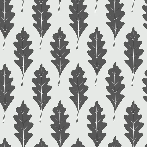 Векторный Бесшовный Рисунок Дубовыми Листьями Осенний Скандинавский Стиль Фона Обои — стоковый вектор