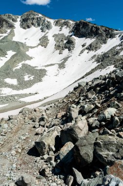 Blackcomb Dağı 'nın zirvesinde kar, Britanya Kolumbiyası, Kanada