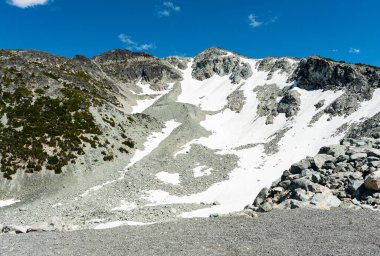 Blackcomb Dağı 'nın zirvesinde kar, Britanya Kolumbiyası, Kanada