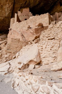 Close up detail of Cliff Palace, Mesa Verde National Park, Mesa Verde, Colorado clipart