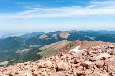 Pikes Tepesi 'nin zirvesinden görüntü, Colorado, ABD