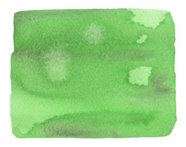 Parlak Yeşil suluboya dikdörtgenleri beyaz arkaplan üzerinde izole