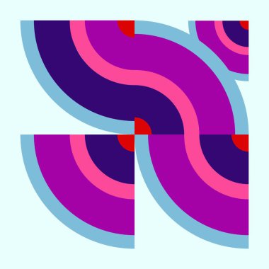 Basit geometriden yapılmış minimalist kuş