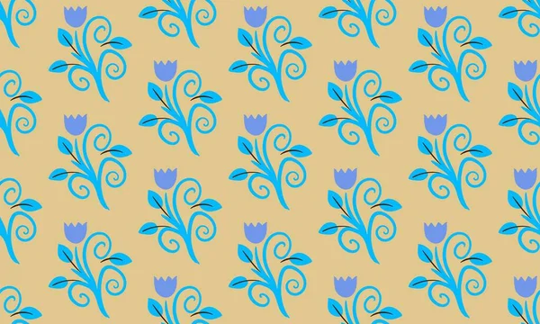 Gezeichnete Muster Von Blumen Alten Stil — Stockvektor