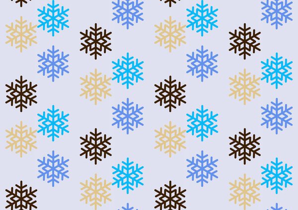 Seamless pattern made of snowflakes, punchy forms and colors that demand attention