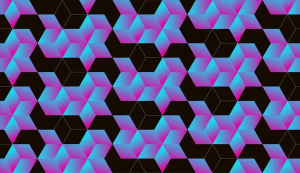 Modèle Sans Couture Holographique Cubes Illusion Optique — Image vectorielle