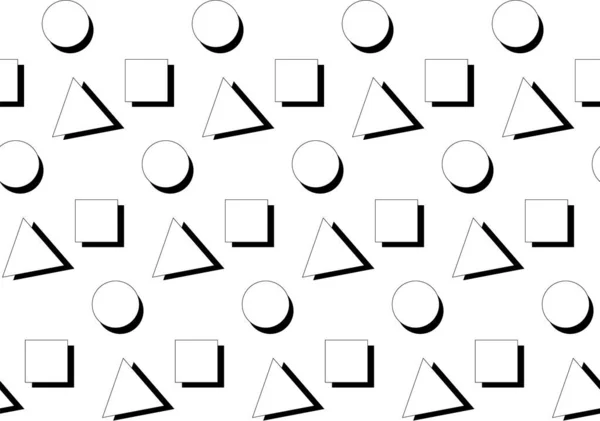 Einfache Geometrische Vektorformen Kreise Rechtecke Dreiecke — Stockvektor