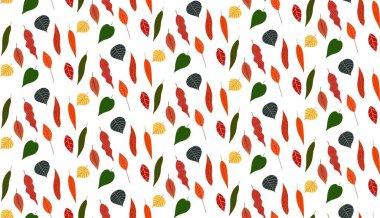 Sonbahar yapraklarından yapılmış kusursuz desen