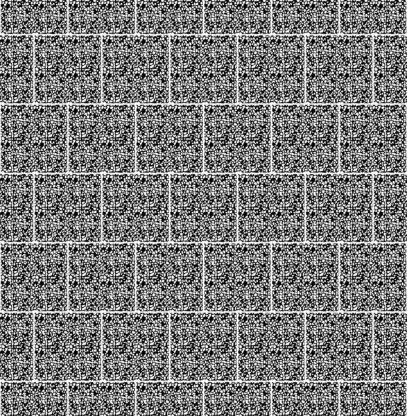 Bricks Vector Grunge Overlay Texture Black White Background Abstract Monochrome — Stock Vector