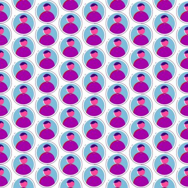 Minimalist avatarlar, pürüzsüz düz biçim deseni