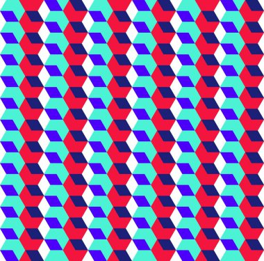 Vektör küpleri, optik yanılsama kusursuz mozaik
