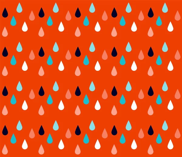 Капли Красном Фоне Эффект Дождя — стоковый вектор