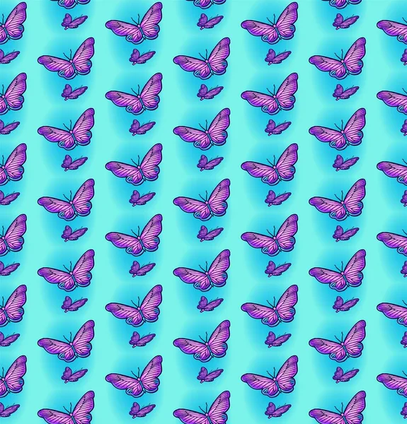 Безшовний Метелик Яскраві Кольори — стоковий вектор