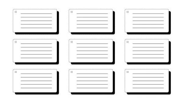 Etiquetas Cuaderno Conjunto Vectores Estilo Minimalista — Archivo Imágenes Vectoriales