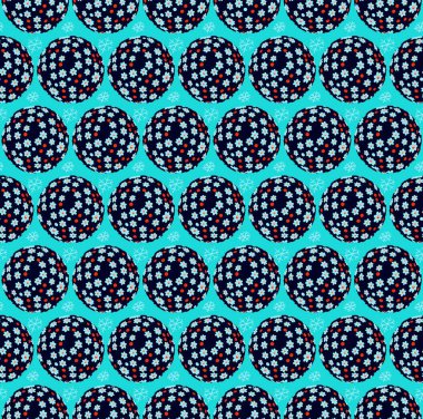 Noel balolarından, çiçek süslerinden yapılmış kusursuz desenler.