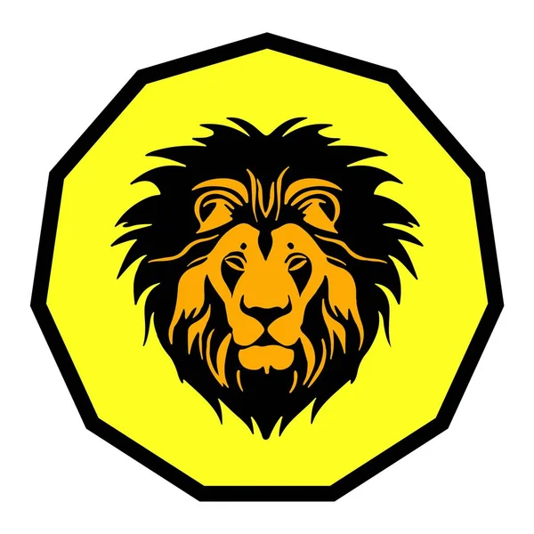 Предупреждающий Знак Головой Льва — стоковый вектор