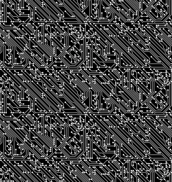 Pcb Kablolarından Yapılmış Kusursuz Desen — Stok Vektör