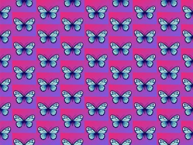 Çok renkli güzel kelebekler, kusursuz süsler.