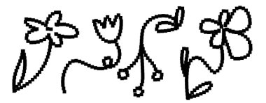 Y2k Piksel Sanatı. Çiçekler karalama yapıyor. Organik çizgili Retro sembolü. Yeni şekil elementleri. Poster bitmap sanatı.