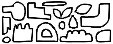 Bir dizi saf, somurtkan unsur. Bitmap simgeleri tasarla. Moda y2k posterleri için şekiller. Vektör çağdaş ögeler.