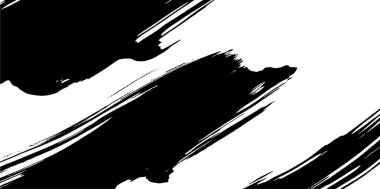 Koyu beyaz bir zemin üzerinde koyu siyah fırça darbeleri çarpıcı bir görsel etki yaratarak, sanatta doku ve hareket yoluyla enerji ve duyguyu çağrıştırır..