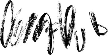 Beyaz bir zemin üzerinde dinamik, soyut siyah fırça darbelerinin bir koleksiyonu, hareket ve sanatsal ifade duygusu yaratan çeşitli kıvrımlar ve çizgiler sergiliyor.