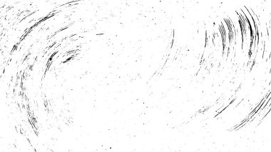 Girdap fırça darbeleri ve lekeleri ile soyut siyah ve beyaz doku dinamik ve sanatsal bir zemin oluşturur..