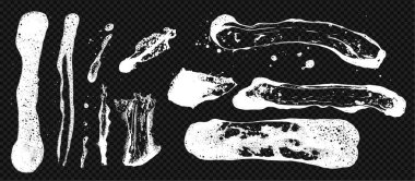 Köpüklü sabun dokusu, köpüklü su, köpüklü ve benekli grunge. Smear kaplama yıkama, sabunlu bardak şeffaf arkaplan temizliği