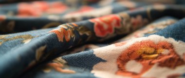 Yumuşak dokuları ve tasarım için canlı renkleri olan zarif çiçek kumaşı örnekleri keşfedin.