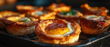 Yumurtalı, peynirli ve çeşitli dolgulu mini ekmekler harika bir parti aperatifi olur..